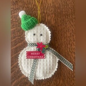 Snowman Christmas Ornaments Handmade S/4